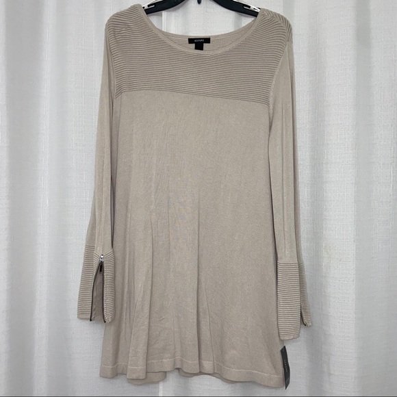 ALFANI Ribbed Tunic Sweater - Picture 2 of 4